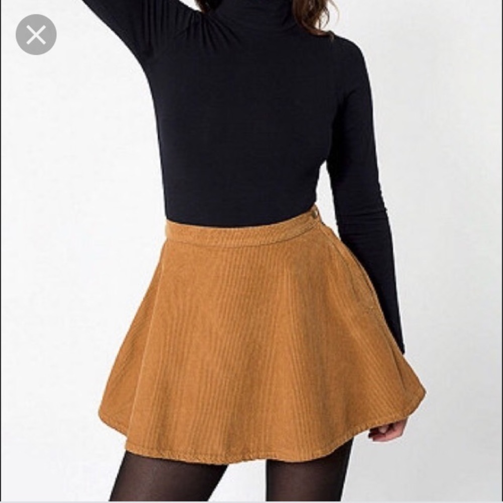 American Apparel Corduroy Circle Skirt